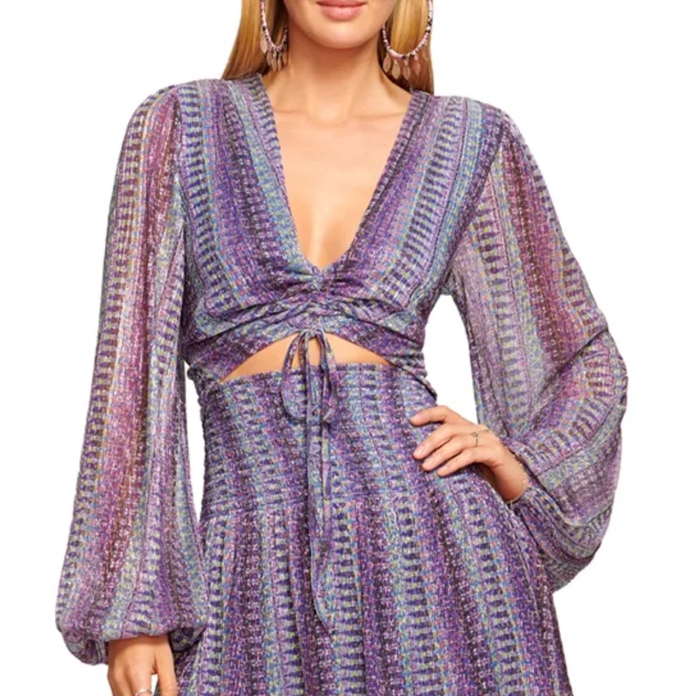 Ramy Brook Georgia printed metallic Dress